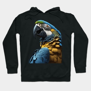 Blue Macaws Vividly Colored Tropical Birds Hoodie